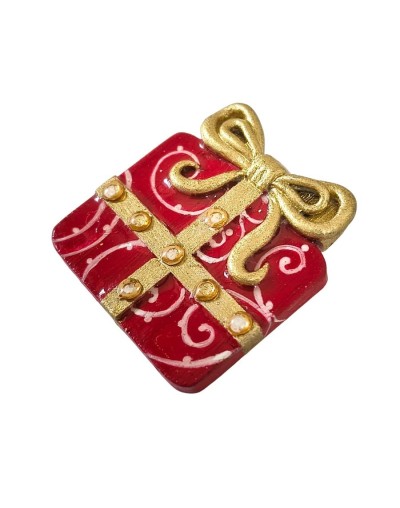 Broche regalo moño navideño