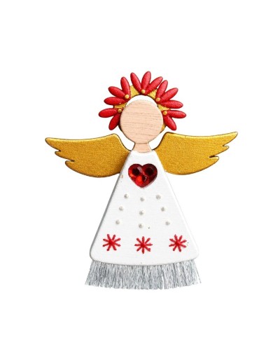 broche ángel navideño