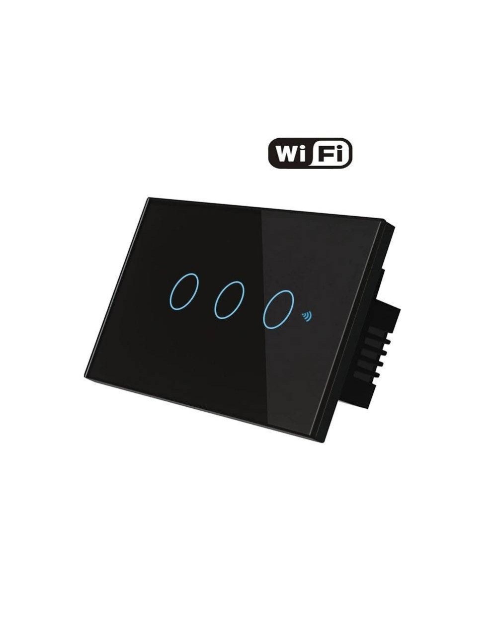 Interruptor Triple Touch WIFI y RF 433Mhz MultiControl Moes