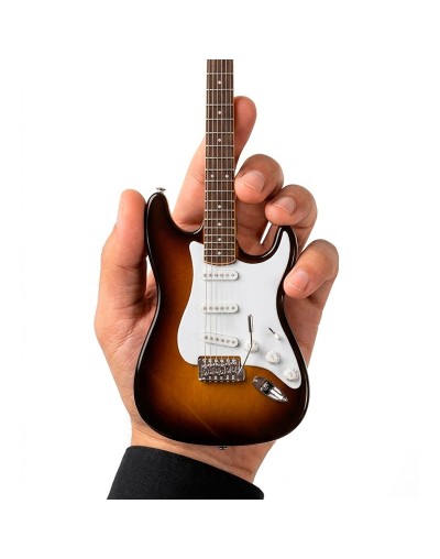 Mini Réplica Guitarra · Doble Cutaway de 3 Micrófonos · Color Sunburst y Blanco