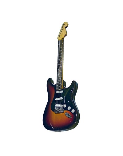 mini guitarra decorativa estilo strato