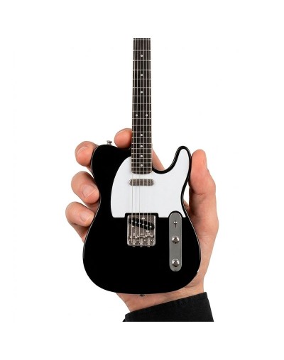 Mini Réplica Guitarra · Single Cutaway de 2 Micrófonos · Color Blanco y negro