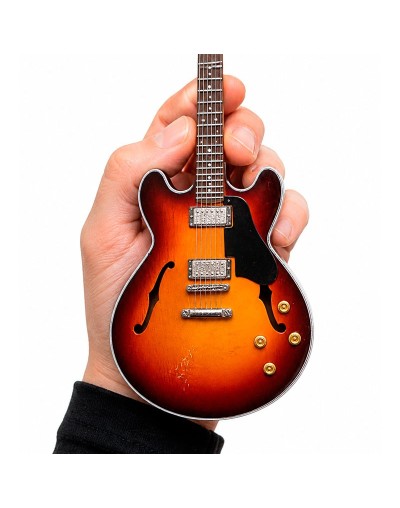 Mini Réplica Guitarra · Semi-Hueca de Tapa Arqueada de 2 Micrófonos · Color Sunburst 