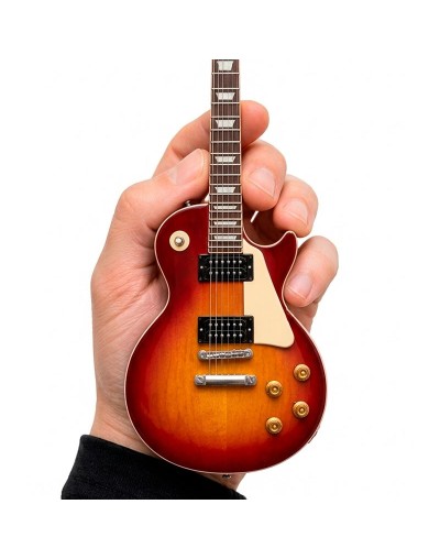 Mini Réplica Guitarra · Single Cutaway de Doble Pastilla · Color Natural oscuro