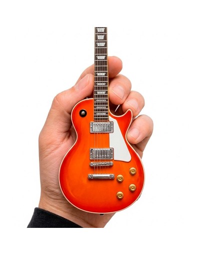 Mini Réplica Guitarra · Single Cutaway de Doble Pastilla · Color Natural oscuro