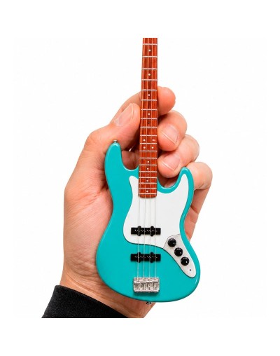 Mini Réplica Bajo · Bajo Offset de 2 Micrófonos · Color Azul celeste 
