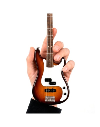 Mini Réplica Bajo · Bajo Clásico de 2 Micrófonos · Color Sunburst Blanco