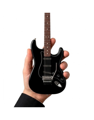 Mini Réplica Guitarra · Doble Cutaway de 3 Micrófonos · Color Negro total