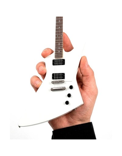Mini Réplica Guitarra · Guitarra Angular de 2 Micrófonos · Color Blanco
