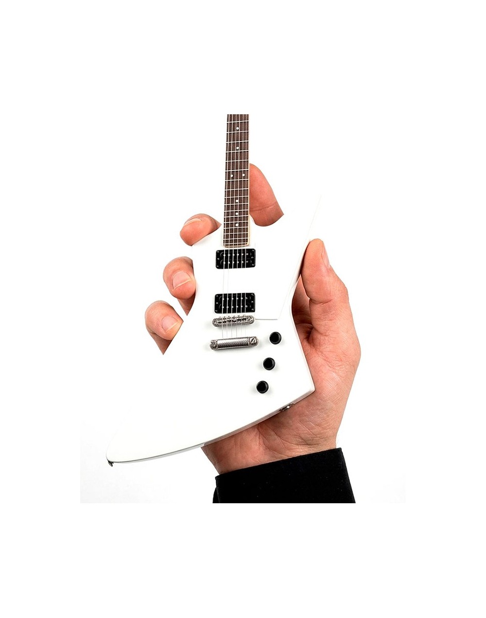 mini guitarra decorativa estilo explorer