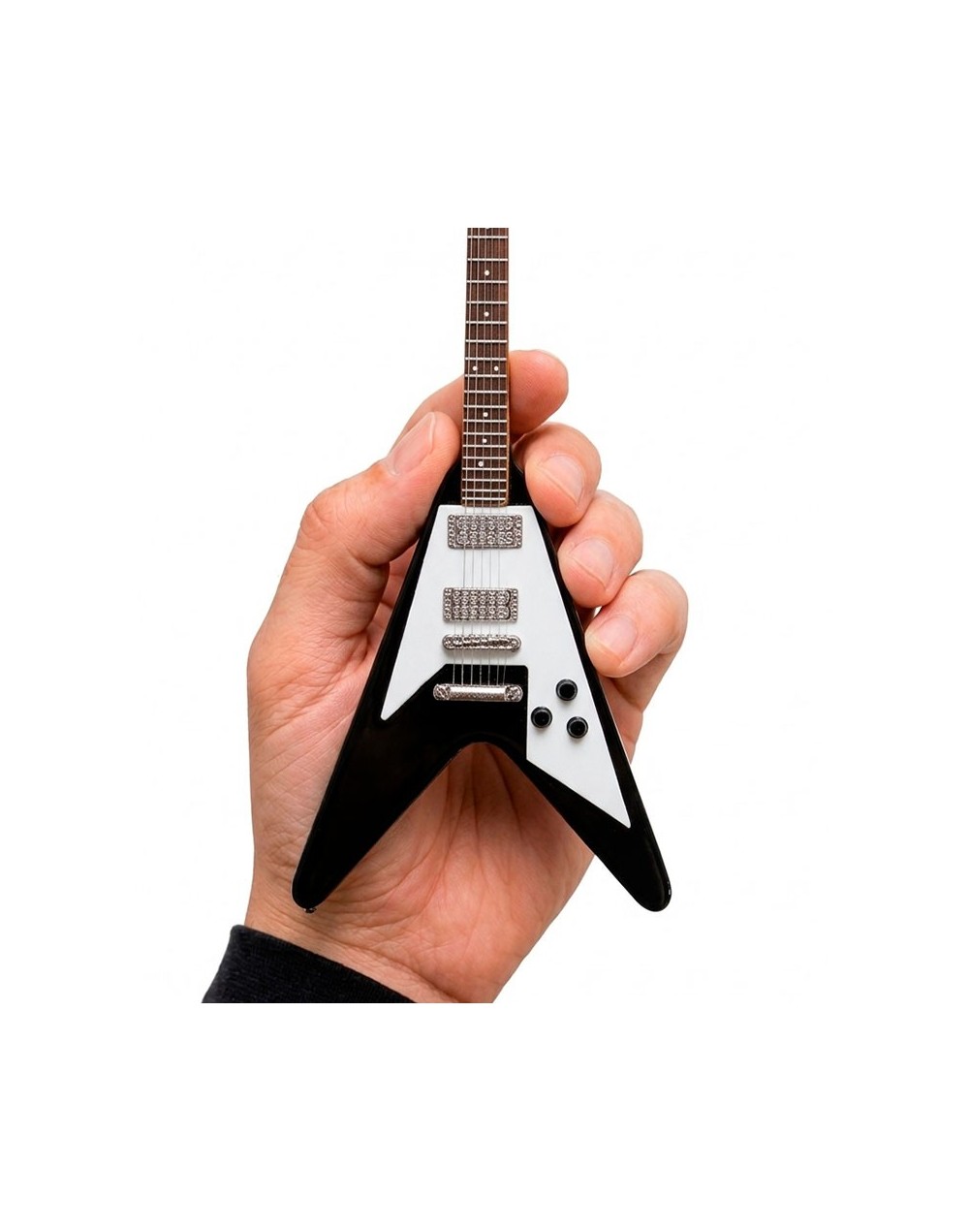 mini guitarra decorativa estilo flying v