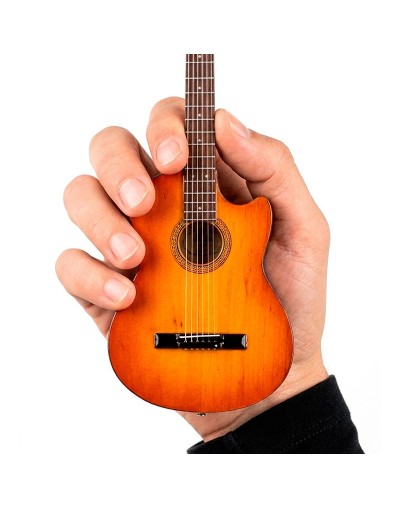 Mini Réplica Guitarra · Clásica Española · Color Natural Naranja