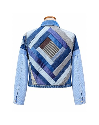 Chaqueta Vaquera Patchwork Geométrico