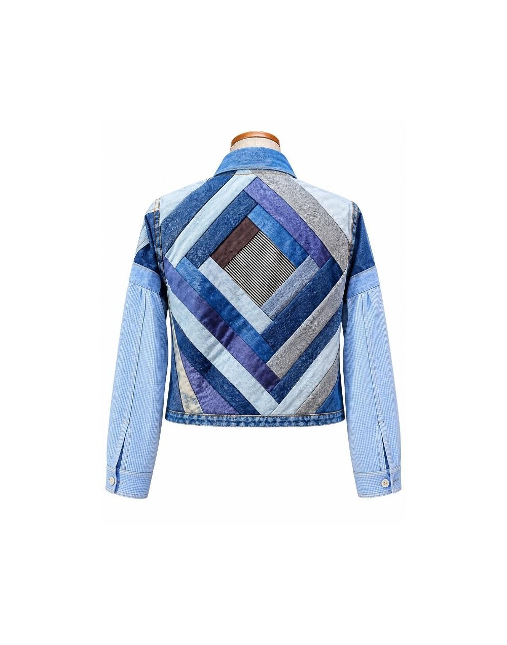 Chaqueta Vaquera Patchwork Geométrico