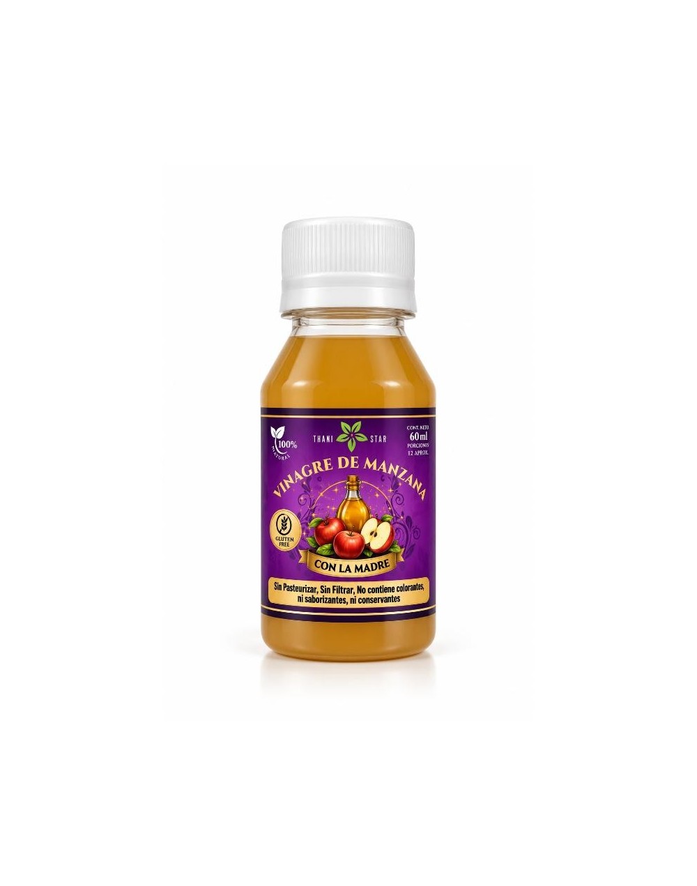 Vinagre de Manzana con la Madre 60 ml | Thani Star