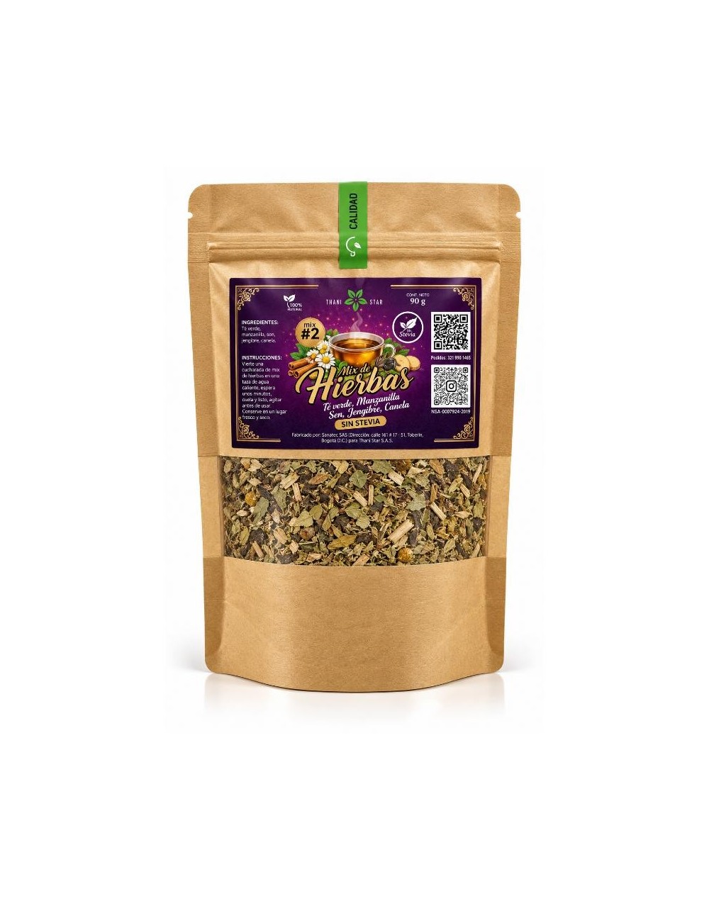 Mix de Hierbas sin Stevia Esencia Natural | Thani Star