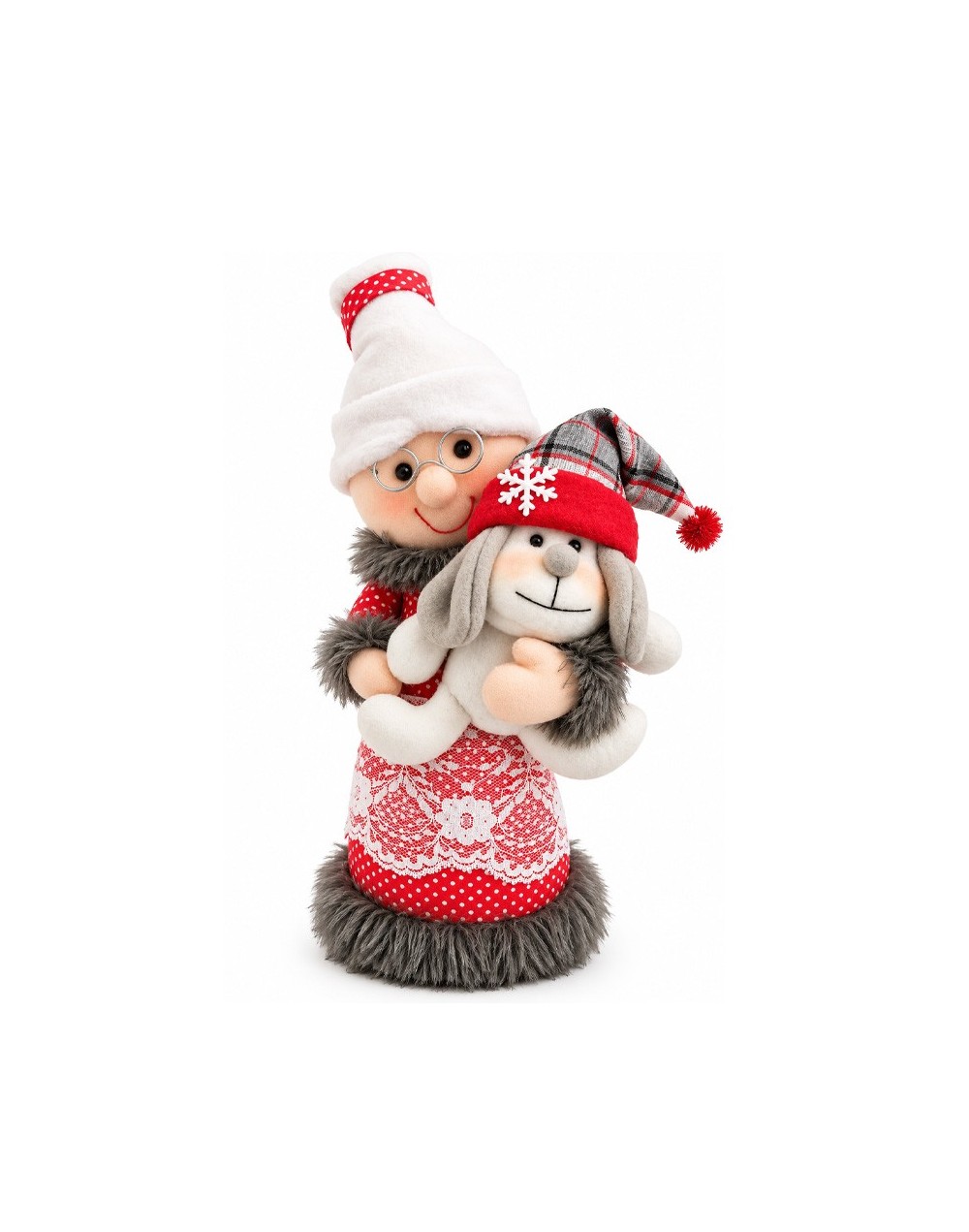 Mamá Noel Tipo Cono | Decoración Navideña Artesanal