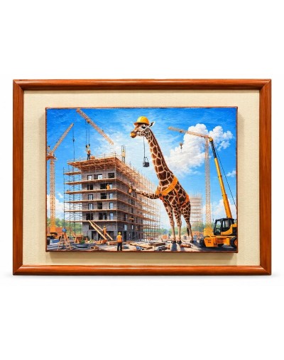 Cuadro Jirafa en Construcción