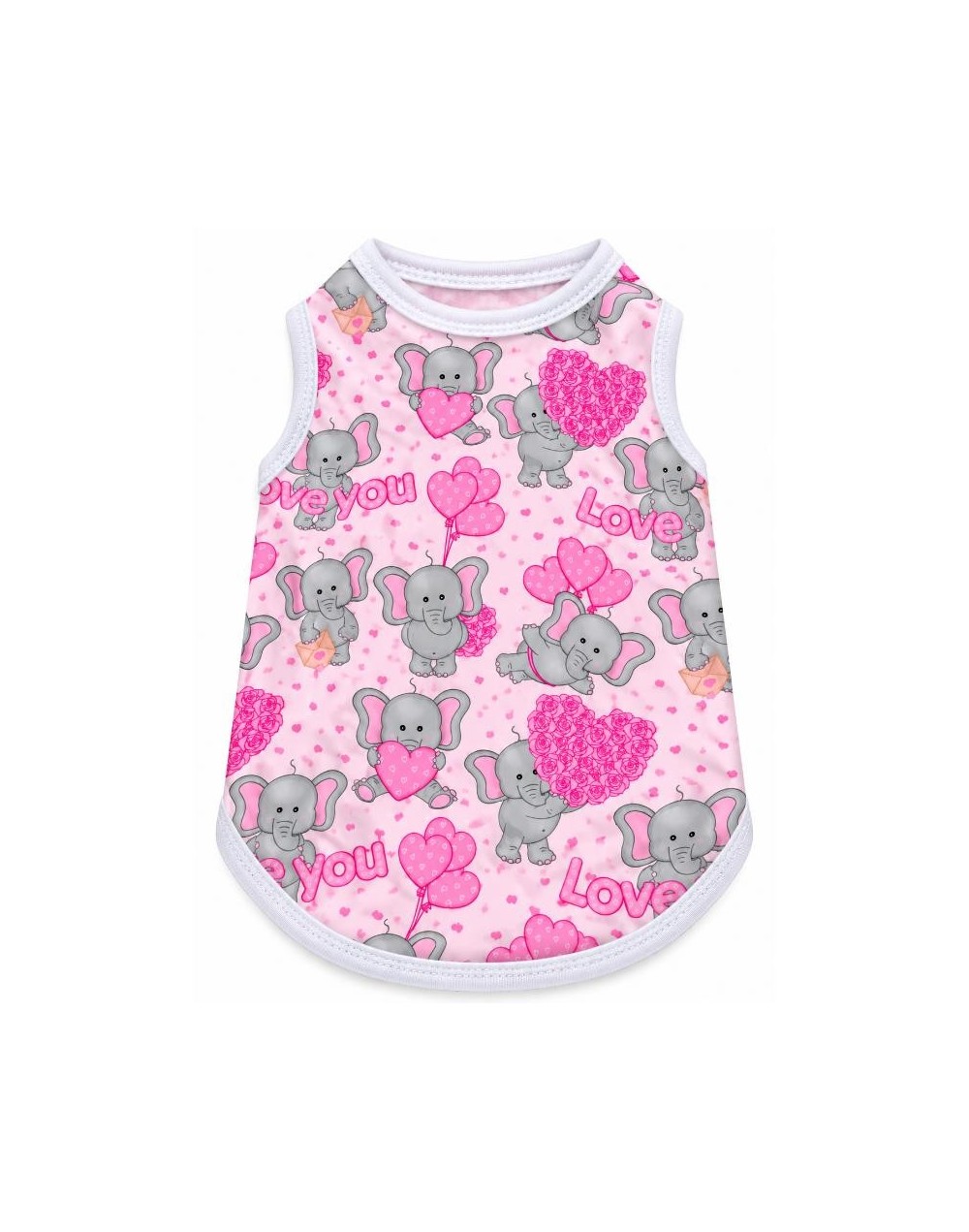 Camiseta Elefantes y Corazones — Talla XS