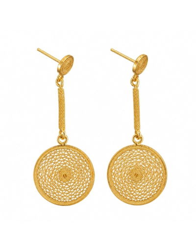 Aretes Circulos Zig Zag