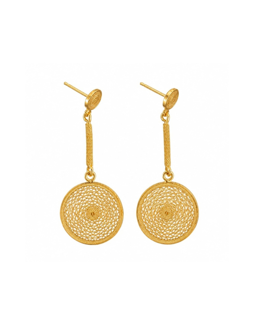 Aretes Circulos Zig Zag
