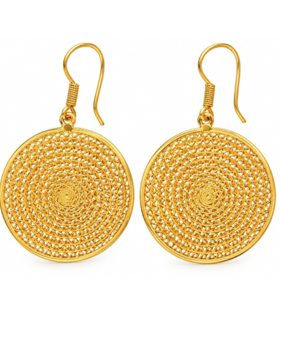 Aretes monedas Zig Zag