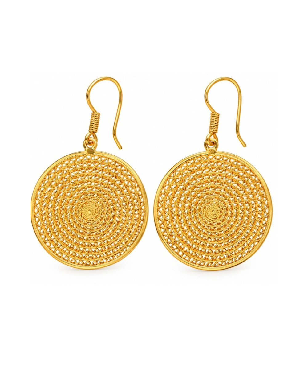 Aretes monedas Zig Zag