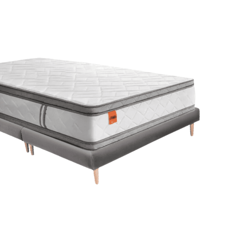 Combo base cama y colchón power platinium pedic doble