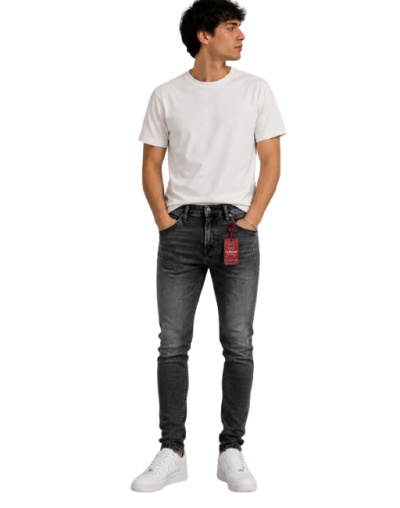 Jean skinni Hombre Gris