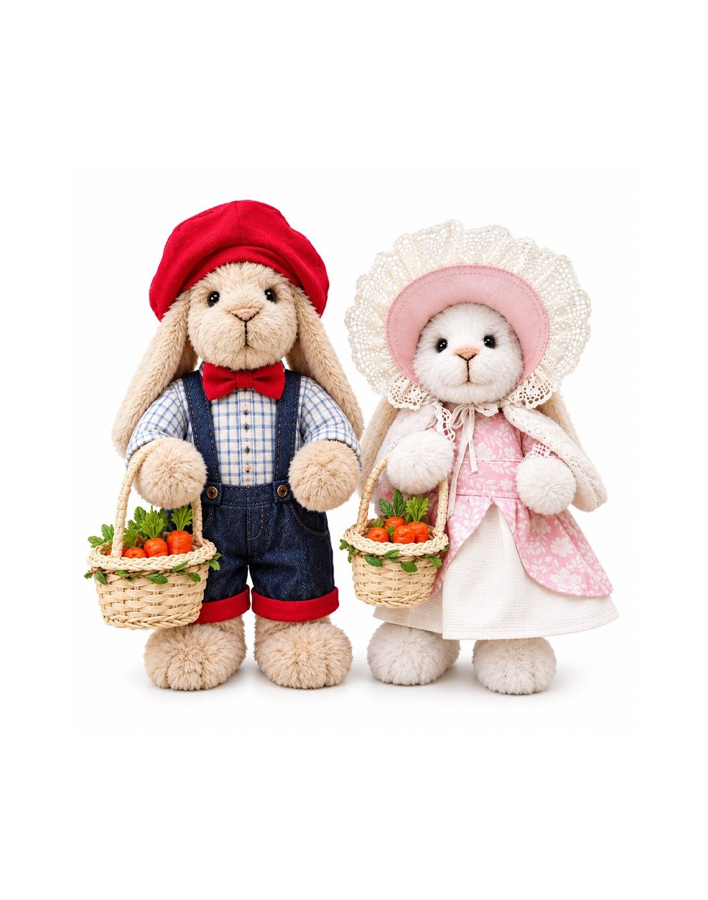 Pareja Conejos Coquetos | Decoración Artesanal