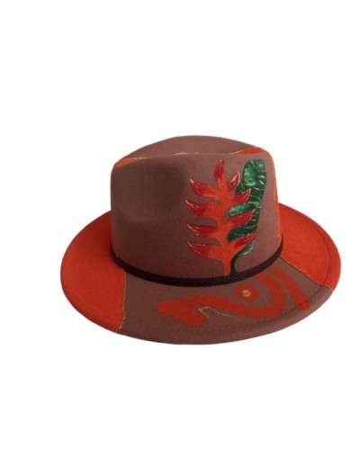 Sombrero pintado a mano