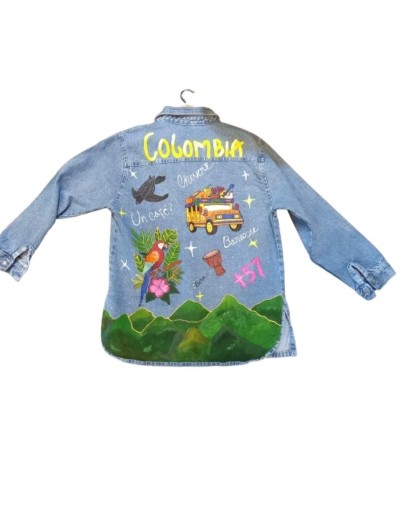 Chaqueta pintada a mano