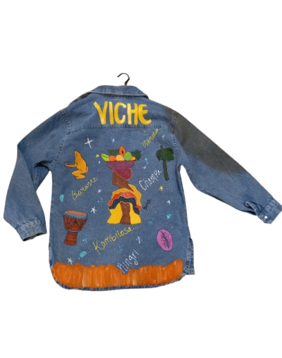 Chaqueta pintada a mano