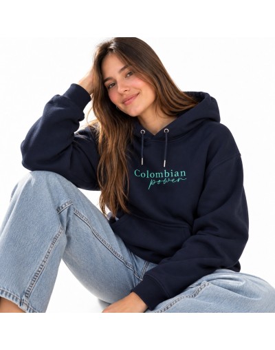 Hoodie Colombian Power | Azul Oscuro | Palenque
