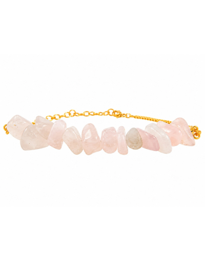 Pulsera cuarzo rosa piedra