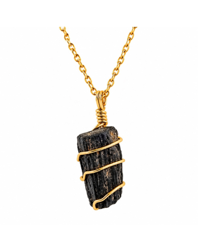 Collar en Turmalina negra