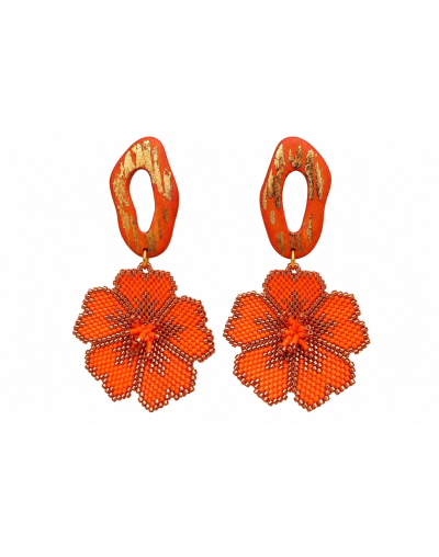 Aretes Cayenos naranja