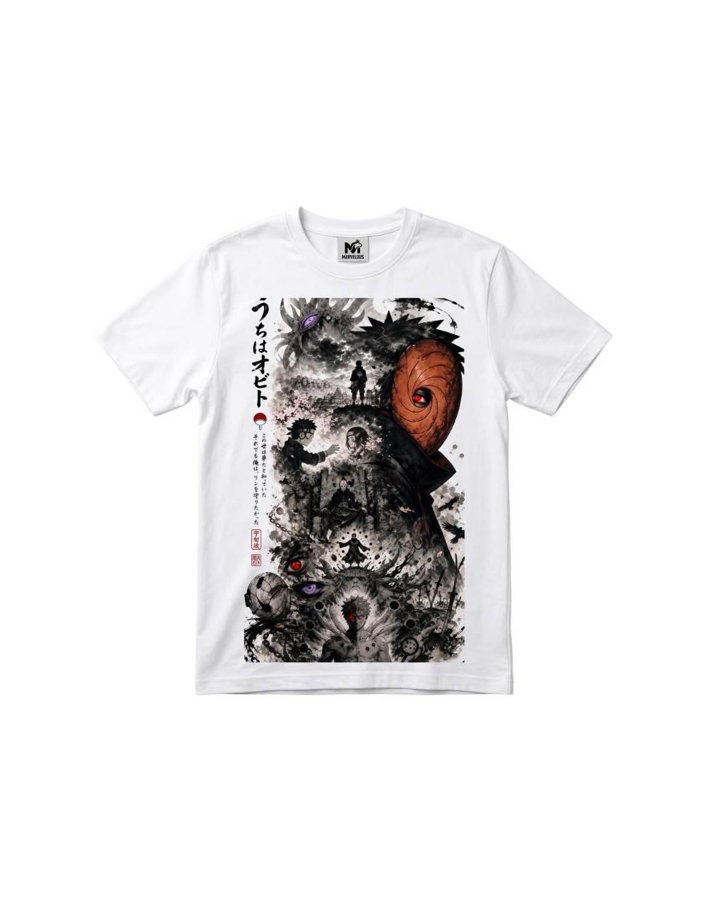 CAMISETA ALGODON PREMIUM ANIME OBITO