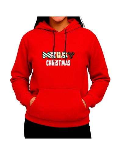 Buzo Hoodie Navideño Mujer Lanza Creativos