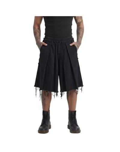 Bermudaoversize en denim negro