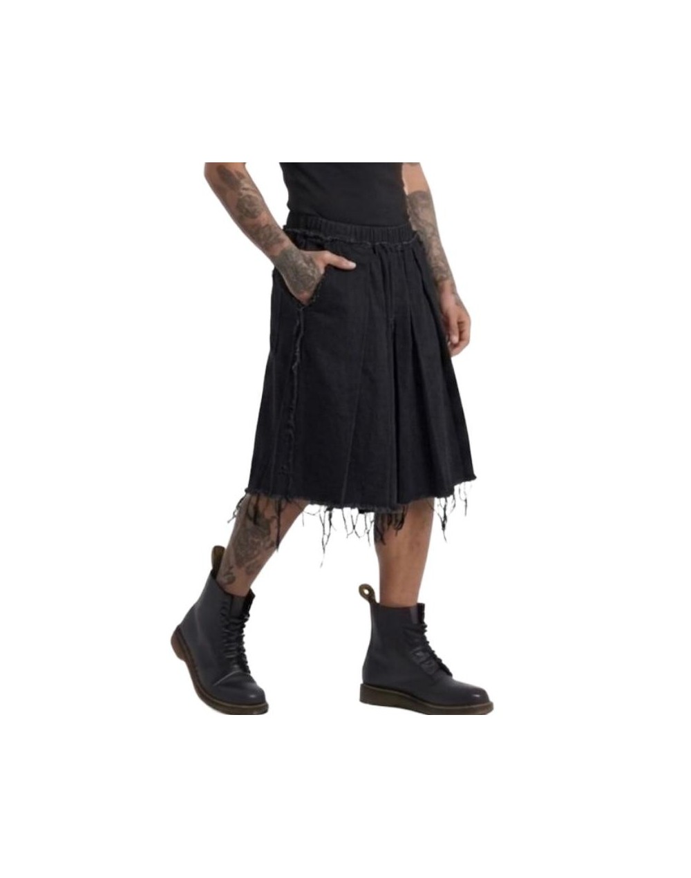 Bermudaoversize en denim negro