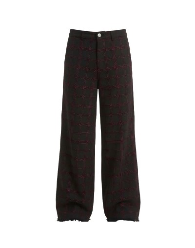 PANTALON ITACHI WIDE LEG CON BORDADO ROJO