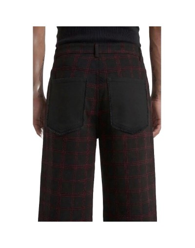 PANTALON ITACHI WIDE LEG CON BORDADO ROJO