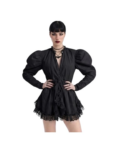 Vestido Anabelle Gótico con Encaje | Bazzar Bog