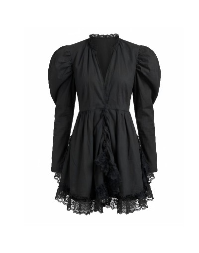 Vestido Anabelle Gótico con Encaje | Bazzar Bog