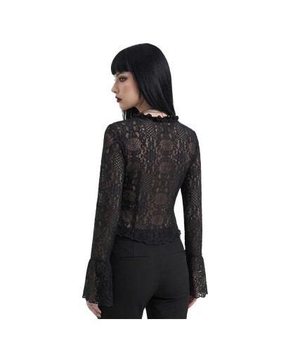 Top Morgana: Blusa Victoriana en Blonda | Bazzar Bog