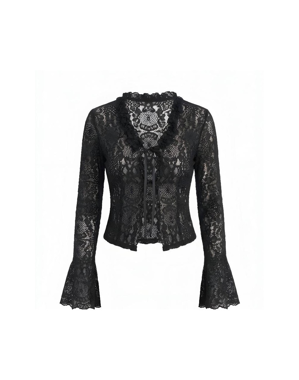 Top Morgana: Blusa Victoriana en Blonda | Bazzar Bog