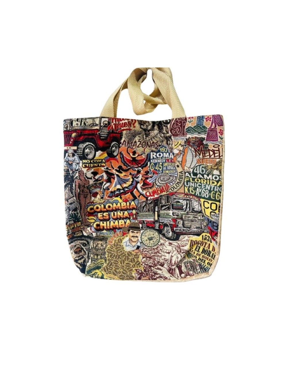 Bolso bag  resistente estampado de Colombia