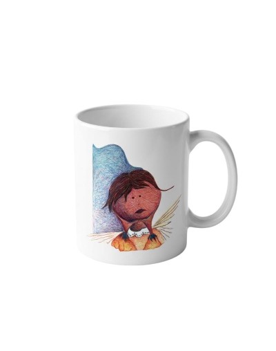 Mug Angelito Pensativo - Una pausa para soñar