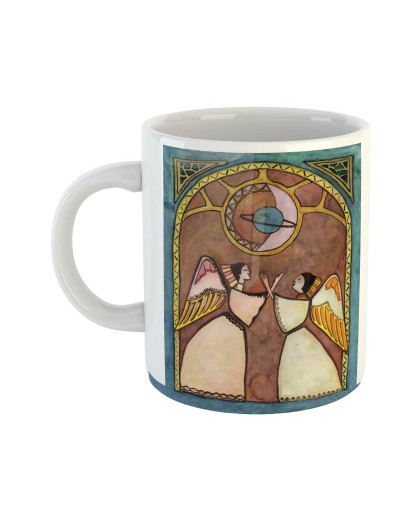 Taza Encuentro Celestial Ilustrada | Regalos Colombianos